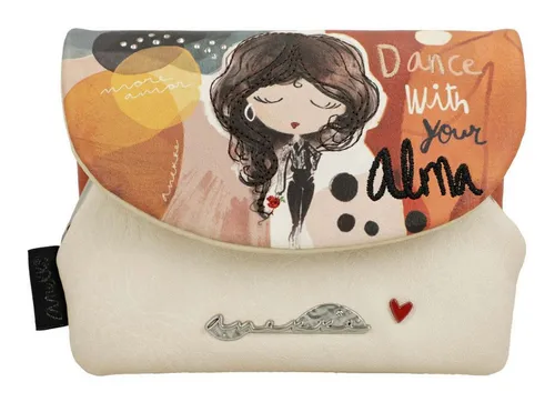 Anekke Geldbörse Coin Purse With Flap - Geldbörsen mit einzigartigem Design, aus hochwertigem Polyurethan mit Ziersteinen und Stickerei, ideal für den modischen Alltag.