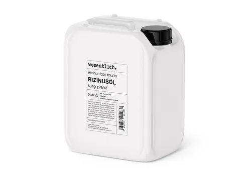 wesentlich. Kaltgepresstes Rizinusöl 5000ml - Reines, kaltgepresstes Rizinusöl (Ricinus communis) in 5000ml. Ideal zur vielseitigen Pflege von Haut und Haar. Ohne unnötige Zusatzstoffe – perfekt für DIY-Kosmetik!