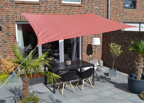 Sonnensegel Rechteck terracotta 180 g/m² 250x300 cm in rot von Floracord
