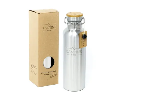 Kantine51°Nord Trinkflasche Isolierflasche Outdoor 750ml - Doppelwandige, vakuum-isolierte Trinkflasche für heiße und kalte Getränke. Hält Getränke bis zu 10 Stunden heiß und den ganzen Tag kalt. Ideal für Outdoor-Aktivitäten.
