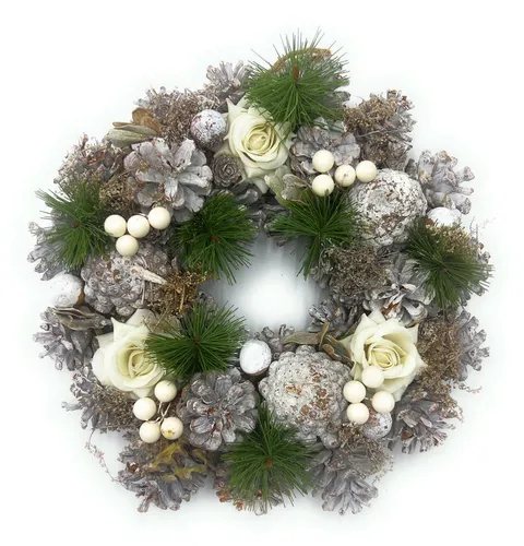 Small-Preis Dekokranz Türkranz Ø 30 cm – Handarbeit aus Zapfen mit saisonaler Dekoration