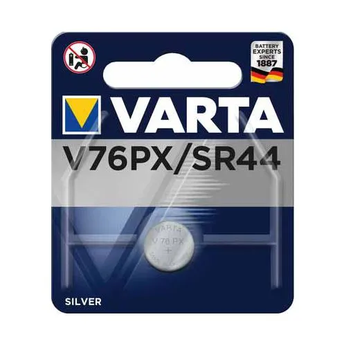 VARTA V76PX SR44 Knopfzelle - 1 Stück, zuverlässige 1,55V Silberoxid-Batterie für Uhren und elektronische Geräte, kindersicher verpackt