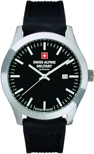 Swiss Alpine Military 7055.1837SAM Herrenuhr - Sportlich & Wasserdicht - Chronograph mit robustem Edelstahlgehäuse, 10 ATM wasserdicht und Schweizer Quarzwerk. Ideal für aktive Herren, die Funktionalität und Stil schätzen.