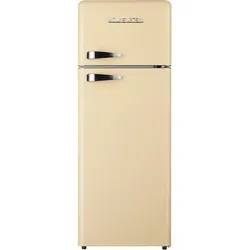 Wolkenstein GK212.4RT SC Kühl- und Gefrierkombination - Freistehende Kühl- und Gefrierkombination in Creme, bietet großzügigen Stauraum und ist ideal für kleine Küchen mit Energieeffizienzklasse E.
