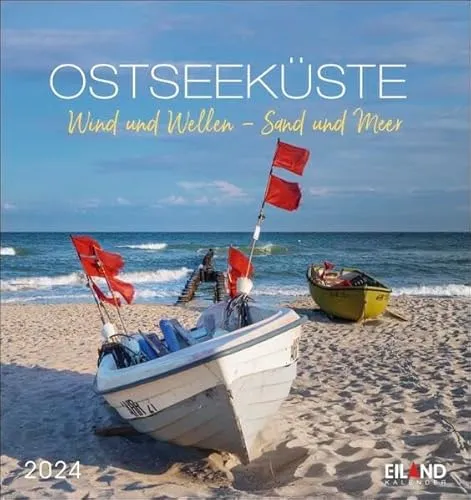 Ostseeküste Postkartenkalender 2024. Die Landschaft der Ostsee in einem dekorativen Fotokalender. Kleiner Kalender zum Aufstellen und Aufhängen mit ... Postkarten.: Wind und Wellen - Sand und Meer