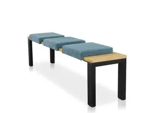 Lycce Klemmkissen Sitzkissen mit 1 Leiste in türkis von Lycce