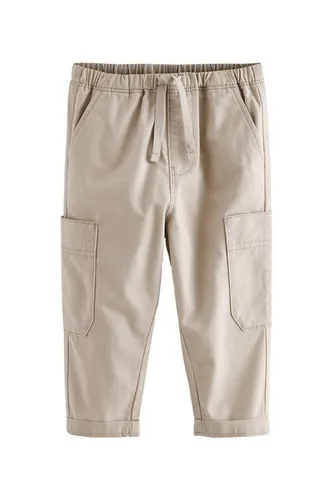 Next Schlupfhose Next Jungen Schlupfhose mit seitlichen Taschen (1-tlg) beige 74-80 (9-12 Mon.)