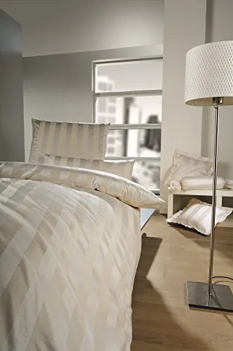 Curt Bauer Como 2044 Mako-Brokat-Damast Kissenbezug 80x80 in beige von Curt Bauer