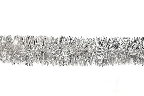 Creativery Lametta, Weihnachtsgirlande Lametta 5cm, 3 Meter silber
