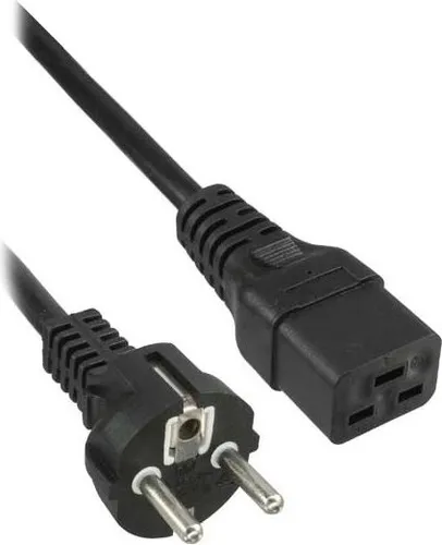 PremiumCord KPSPA, männlich/weiblich, CEE7/7 Schuko, C19 coupler, 230 V, 16 A, Schwarz