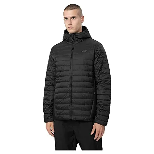 4F Daunenjacke für Herren, Tiefschwarz, M