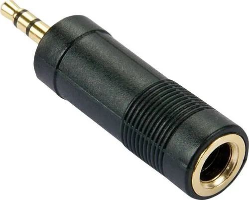 LINDY 35621 Klinke Audio Adapter - HiFi-Kabel, vergoldeter Stereo Audio-Adapter für optimale Klangqualität von 3.5mm auf 6.35mm.