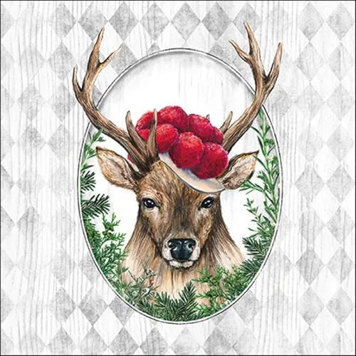 Ambiente - 13317650 - Papierservietten, Lunchservietten, 20 Stück, Schwarzwald Hirsch, 33cm x 33cm, 3 lagig