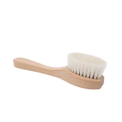 Waldkraft GmbH Waldkraft Gesichtsbürste aus Buchenholz, geölt, 16 cm, Gründliche Reinigung und förderung der Durchblutung im Gesicht, Holzbürste mit Ziegenhaar Borsten 10041 01 35 600