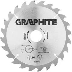 Kreissägeblatt 185mm Hartmetall 24 - Graphite