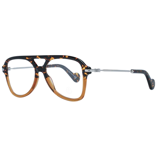 Moncler Brille ML5081 56A 56 Herren Braun - Herren Brille im Pilotenstil, langlebiger Kunststoffrahmen in elegantem Braun, inklusive original Etui - perfekt für stilbewusste Männer.