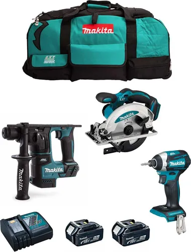 MAKITA Kit MK304 (DHR171 + DTD154 + DSS610 + 2 x 5,0 Ah + DC18RC + LXT600)