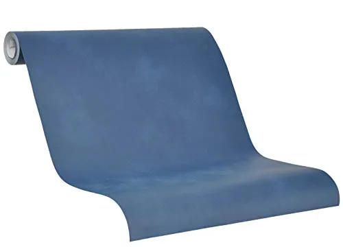 marburg Tapete Blau Uni Vliestapete Nuvola Modern für Schlafzimmer Wohnzimmer oder Küche Uni 10,05m x 0,53m Neu