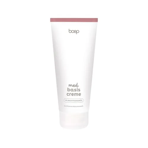 Produktbild boep med Basiscreme | Basispflege für Problemhaut wie Neurodermitis oder Rosacea | Sehr trockene oder juckende Haut | Zertifizierte Naturkosmetik (200ml)