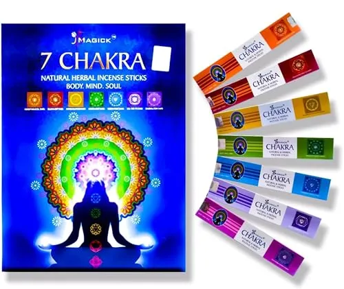 Divine Magick Chakra-Räucherstäbchen, 15 g, 7 Packungen