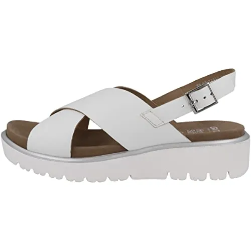 ARA Damen Bilbao Sandal - Elegante Wander-Sandale in Weiß, 43 EU - Wanderschuhe aus hochwertigem Leder, ideal für Komfort und Stil bei Ihren Outdoor-Abenteuern.
