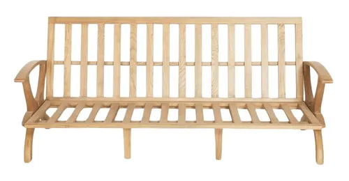 Gartenbank aus Holz – Sitzbank für Balkon und Terrasse - Moderne Gartenbank aus hochwertigem Holz, ideal für entspannte Stunden im Freien. Mit Armlehnen und Rückenlehne für zusätzlichen Komfort. Maße: 195 x 80 x 80 cm, für Erwachsene geeignet.