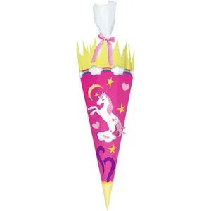 Ursus Schultüte 9870001, Easy Line, Einhorn, Bastelset, für Mädchen, eckig, 68 cm