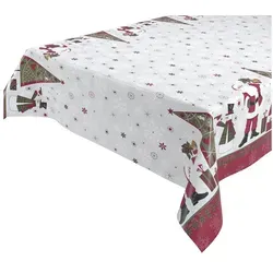 Beautex Tischdecke Wachstuchtischdecke abwischbar Tischdecke RUND ECKIG, Weihnachten (1-tlg) bunt Eckig | 140 cm x 160 cm