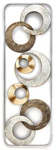 Kobolo Wandbild KIANO aus Metall in Gold und Silber in silber von Kobolo