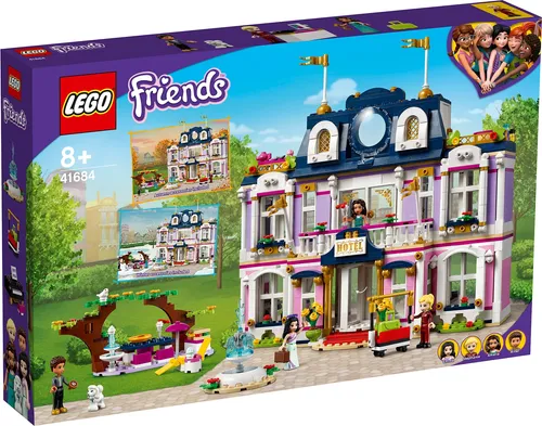 LEGO 41684 Friends Heartlake City Hotel - LEGO Friends Set für kreative Bauabenteuer, ideal für Kinder ab 8 Jahren, mit detailreichem Hotel und vielen Funktionen.