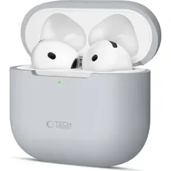 Tech-Protect Silikonhülle für Apple AirPods 4 – Grau - Grau