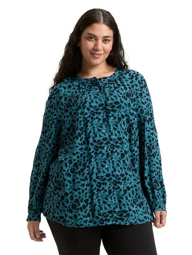 TOM TAILOR PLUS Klassische Bluse mit Leo-Print