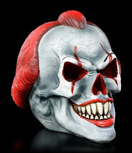 Figuren Shop GmbH Gothic Totenkopf Horror-Clown - Play Time | Fantasy Dekofigur, handbemalt