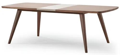 Luxuriöser Brauner Esstisch für moderne Küchen - Hochwertiger Esstisch aus Holz, ideal für gemütliche Familienessen. Maße: 220 x 90 x 77 cm, mit 2 Jahren Herstellergarantie. Perfekt für den Innenbereich.