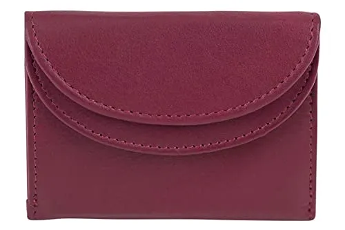 LEAS Minibörse RFID-Schutz in Echt-Leder, Cherry Mini-Edition