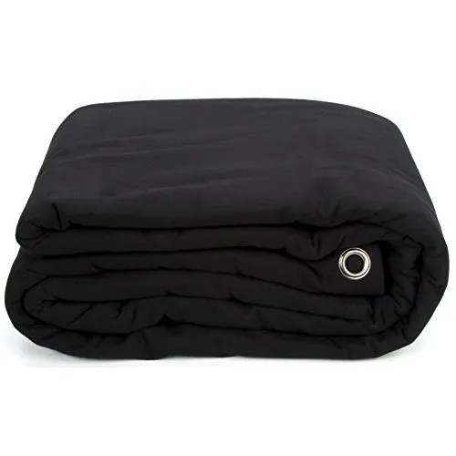 lightmaXX Backdrop geöst 300 x 300 cm B1 schwarz - Klammern & Halterungen - Schwer entflammbarer Bühnenmolton, ideal für Bühnenverkleidung und Event-Dekoration. Maße: 300 x 300 cm, mit großen Ösen für einfache Befestigung.