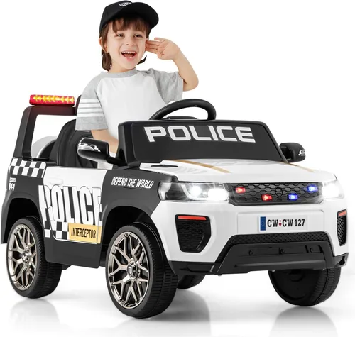 GOPLUS Kinder Polizei Auto 12V mit Fernbedienung