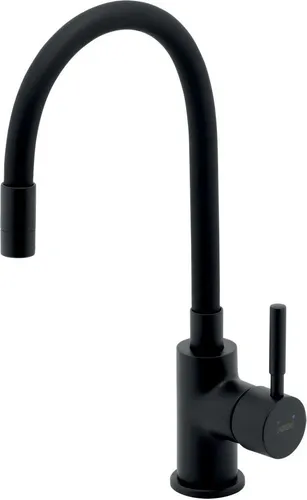 Novaservis Ferro Spültischarmatur mit flexiblem Arm in schwarz matt
