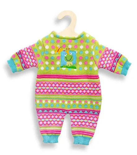 HELESS PUPPENKLEIDUNG STRICKSTRAMPLER FROSCHI 35 - 45 cm PUPPE-KLEIDUNG