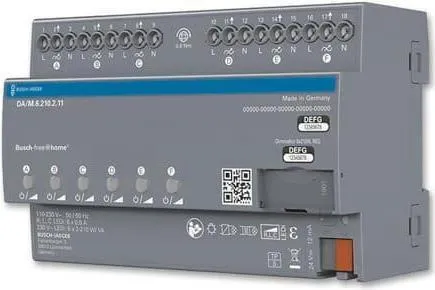 Busch-Jaeger 6252 0.6-101 Dimmaktor 6-fach - Mehrkanal-Universaldimmaktor für dimmbare LED, Halogenlampen und mehr, flexible Programmierung und manuelle Bedienung möglich