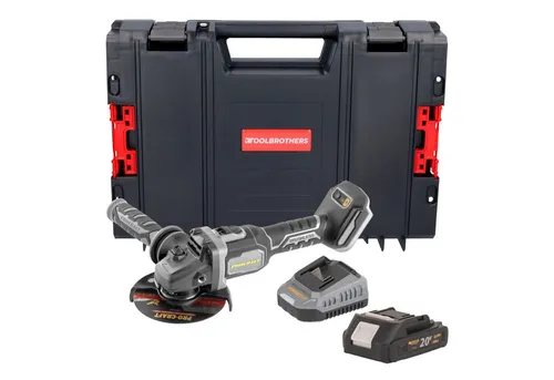 Procraft Industrial AG125Bbb Akku Winkelschleifer 20 V mit Toolcase