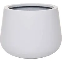 Vivanno Blumentopf Girar 36 cm x 36 cm x 27 cm Weiß - Eleganter Pflanzkübel aus robustem Fiberglas. Frostbeständig und wetterfest, ideal für Balkon und Terrasse. Setzen Sie Ihre Pflanzen stilvoll in Szene!