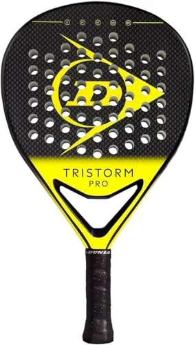 DUNLOP Padelschläger Tristorm Pro - Tennisschläger mit langlebiger Graphit-Konstruktion und Power Frame Technology für maximale Stabilität und Kraft – ideal für fortgeschrittene Spieler, die ihr Spiel verbessern wollen.