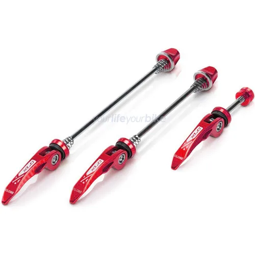 XLC L05 SCHNELLSPANNER SET 100mm/135mm SATZ FAHRRAD QR RENNRAD MTB TREKKING ROT