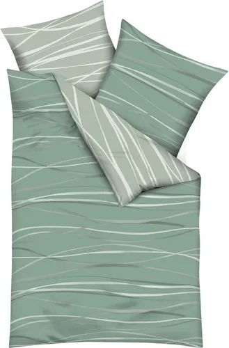 Kaeppel Wendebettwäsche Motion, Mako-Satin, 3 teilig in grün von Kaeppel
