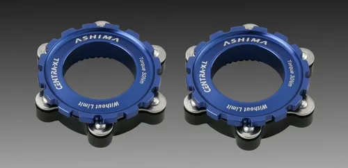 2x Ashima AC03-2 Adapter 15 20mm Achse Centerlock 6 Loch Bremsscheiben blau