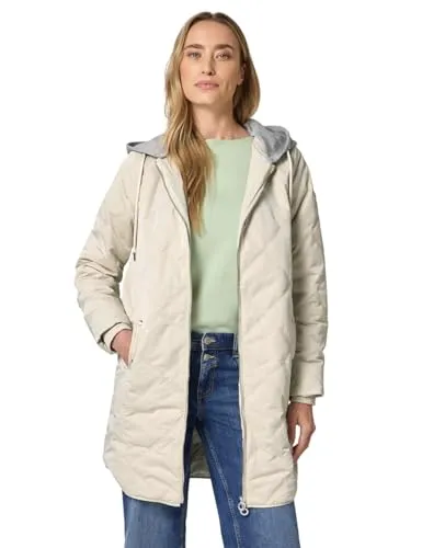 Street One Damen Steppjacke mit Abnehmbarer Kapuze - Casual lange Steppjacke mit 2-Wege-Reißverschluss. Ideal für kühle Tage, bietet angenehme Wärme und Flexibilität durch die abnehmbare Kapuze.