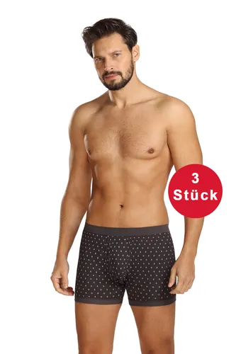COMTE Herren Unterhosen Shorts 3er-Pack Feinripp grau Gr. 9/3XL - Hochwertige Herrenunterhosen im 3er-Pack aus feinem Baumwollripp, ideal für den täglichen Komfort. Atmungsaktiv und langlebig, perfekt für alle Jahreszeiten.