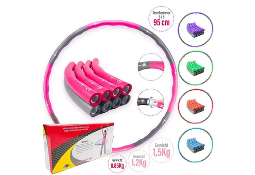 Sport-Knight® Hula-Hoop-Reifen Premium – 850g bis 1,5kg - Hula-Hoop-Reifen für effektive Fettverbrennung und definierte Taille. Wählen Sie zwischen verschiedenen Gewichten für individuelles Training – ideal für Zuhause oder unterwegs.