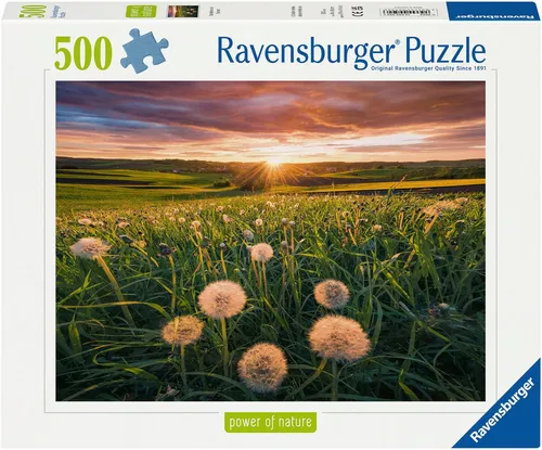 Ravensburger Puzzle power of nature, Pusteblumen im Sonnenuntergang, 500 Puzzleteile, Made in Germany